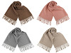 Winter scarf / plaid with fringes 65x180 cm