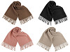 Sciarpa / Plaid invernale, con frange, dimensioni: 65 x 180 cm