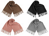 Winter scarf / plaid with fringes 65x180 cm