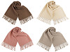 Winter scarf / plaid with fringes 65x180 cm