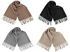 Sciarpa / Plaid invernale, con frange, dimensioni: 65 x 180 cm