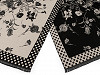 Šátek / šála s květy typu pashmina 65x185 cm