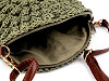 Háčkovaná kabelka z rafie - lyka so zipsom crossbody Ø25 cm