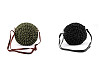 Gehäkelte Tasche/Umhängetasche mit Reißverschluss aus Raffia-Bast, Ø 25 cm