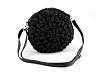 Horgolt táska cipzárral crossbody Ø25 cm