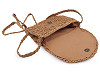 Crocheted Raffia Handbag - Crossbody Bag 16x21 cm