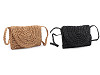 Crocheted Raffia Handbag - Crossbody Bag 16x21 cm