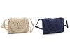 Torebka szydełkowa z rafii / łyka crossbody 16x21 cm 