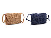 Torebka szydełkowa z rafii / łyka crossbody 16x21 cm 