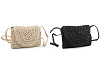 Torebka szydełkowa z rafii / łyka crossbody 16x21 cm 