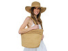 Női nyári kalap / szalma és táska készlet