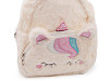 Mochila infantil de peluche, unicornio 23x26 cm