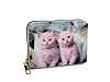 Portafoglio da donna/ragazza, dimensioni: 9,5 x 12,5 cm, motivo: gatti