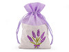 Gift bag with lavender embroidery 9x15 cm