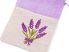 Gift bag with lavender embroidery 9x15 cm