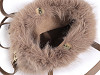 Fur handbag 25x20 cm