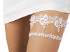 Wedding lace garter set with pearls