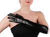 Dlouhé společenské rukavice imitace latexu (1 pár)