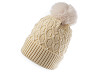 Women's / Girls' Pearl Pom Pom Winter Hat by Emi Ross 