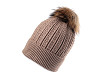 Gorro de invierno con pompón de pelo auténtico para niña/mujer, Emi Ross 