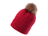 Gorro de invierno con pompón de pelo auténtico para niña/mujer, Emi Ross 