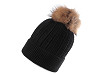 Gorro de invierno con pompón de pelo auténtico para niña/mujer, Emi Ross 