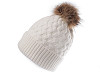 Gorro de invierno para con pompón de pelo para niña/mujer, Emi Ross 