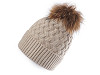 Gorro de invierno para con pompón de pelo para niña/mujer, Emi Ross 