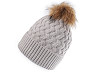 Bonnet d’hiver pour femme/fille avec pompon en fourrure, Emi Ross 