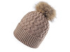 Gorro de invierno para con pompón de pelo para niña/mujer, Emi Ross 