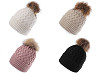 Gorro de invierno para con pompón de pelo para niña/mujer, Emi Ross 