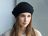 Women's / girl's knitted beret with fine sequins