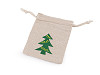 Christmas tree cotton bag, Santa Claus 8x10 cm