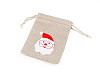 Christmas tree cotton bag, Santa Claus 8x10 cm