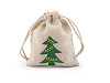 Christmas tree cotton bag, Santa Claus 8x10 cm