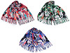 Cashmere scarf with fringes, dogs 70x180 cm