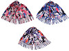 Sciarpa in cashmere con frange, motivo: cani, dimensioni: 70 x 180 cm