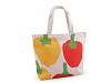 Imitation linen bag with zipper 31x24.5 cm