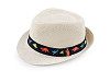 Children's summer hat / straw hat, car and dinosaurs