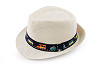 Children's summer hat / straw hat, car and dinosaurs