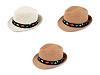 Children's summer hat / straw hat, car and dinosaurs