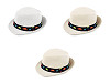 Sombrero de paja infantil para el verano, coche y dinosaurios
