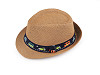 Children's summer hat / straw hat, car and dinosaurs