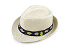 Sombrero de paja infantil para el verano, coche y dinosaurios