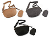 Crossbody bag with case, suede, 29x19 cm