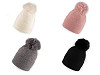 Cappello invernale, con pompon, da donna/ragazza, Emi Ross 