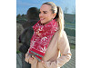 Cashmere type scarf with fringes, flowers 60x180 cm