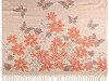 Sciarpa tipo cashmere con frange, motivo: fiori, dimensioni: 68 x 180 cm