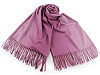 Cashmere type scarf with fringes, ombré 70x175 cm