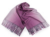 Cashmere type scarf with fringes, ombré 70x175 cm